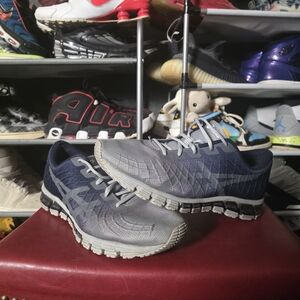 🔥 Asics Gel Quantum 180 Men's Size 11 Gray and Navy Mesh Running Shoes